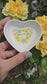 Sunflower Ghostie Hand Painted Heart Trinket Tray