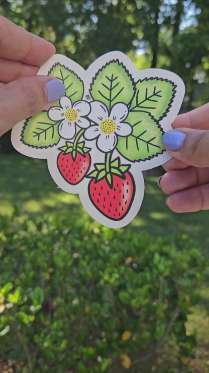Baby Strawberries Rainbow Decal Suncatcher