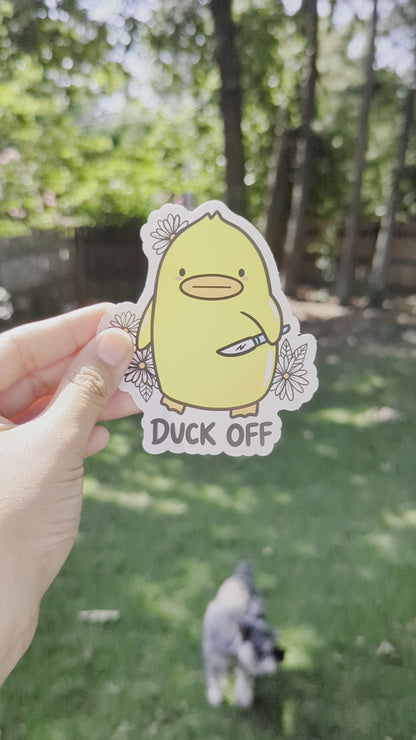 Duck Off Rainbow Decal Suncatcher