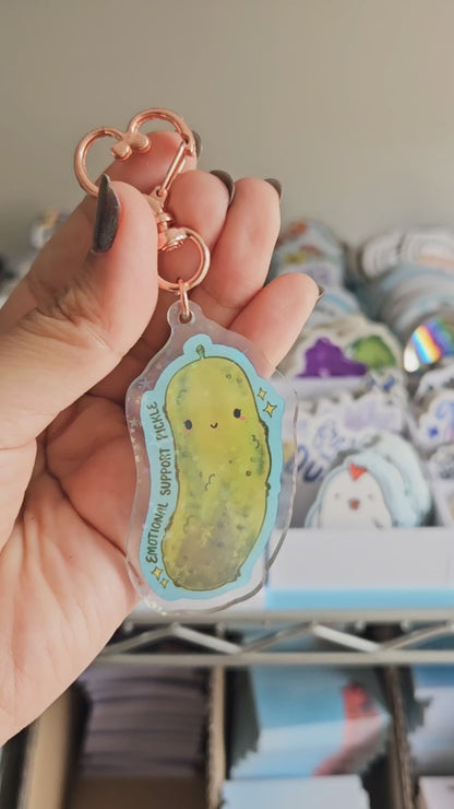 Emotional Support Pickle Keychain