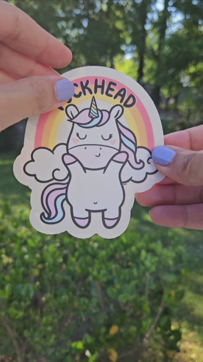 Fuckhead Rainbow Decal Suncatcher