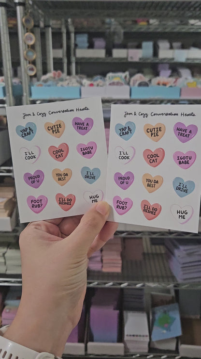 SALE Conversation Hearts Journal Sticker Sheet