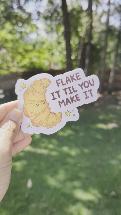 Flake It Til You Make It Rainbow Decal Suncatcher