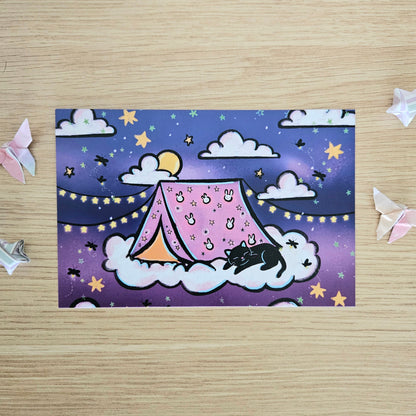 Camp Cloud 9 Art Post Card (4x6")