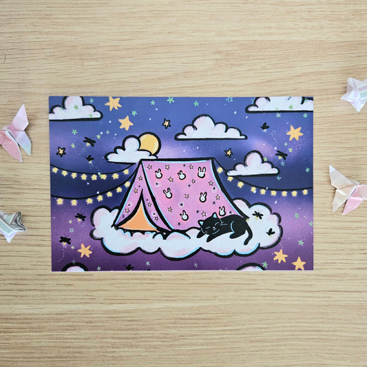 Camp Cloud 9 Art Post Card (4x6")