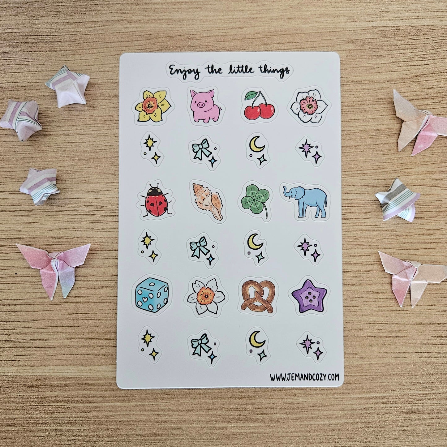 Enjoy the Little Things Petite Trinkets Sticker Sheet (4x6")