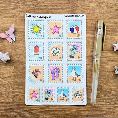 Salt Air Stamps Vinyl Sticker Sheet (4x6")