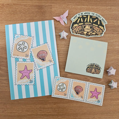 Salt Air Stamps Clear Vinyl Sticker