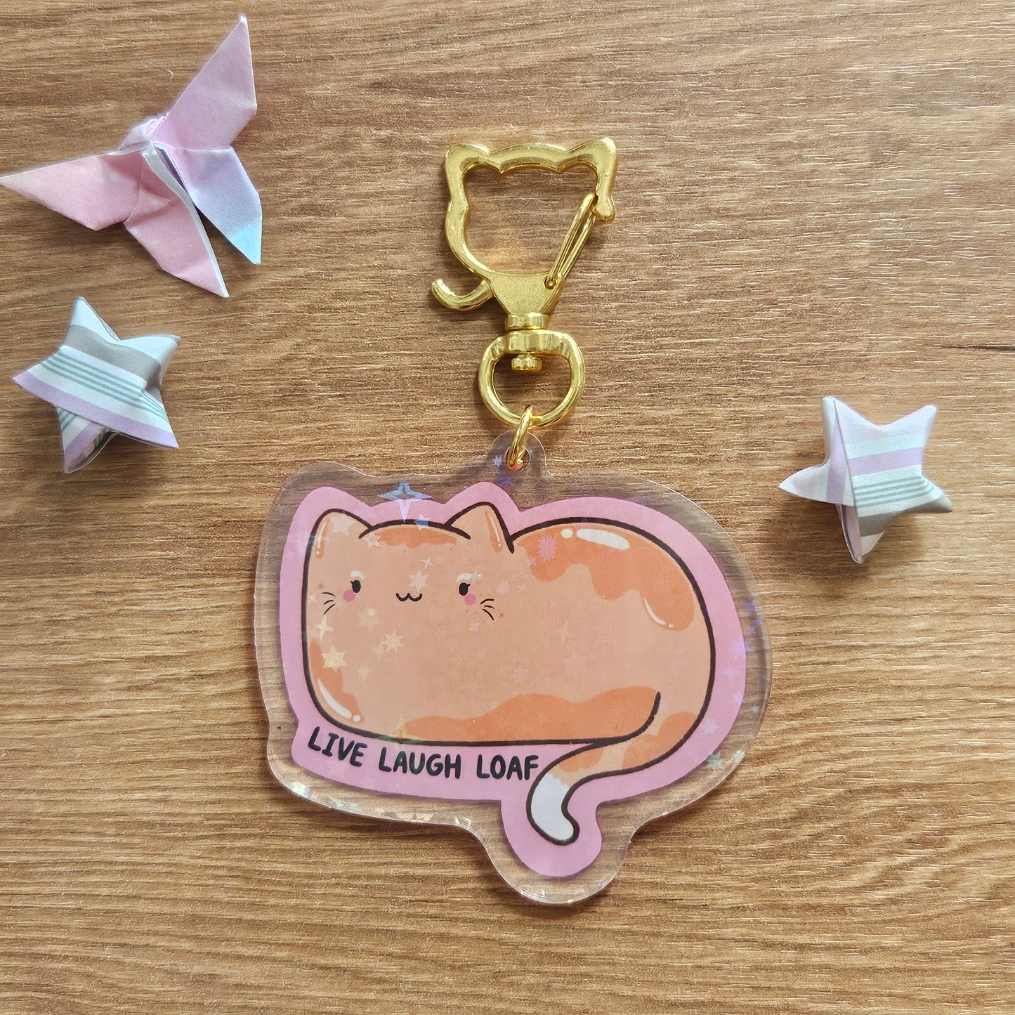 Live Laugh Loaf Keychain