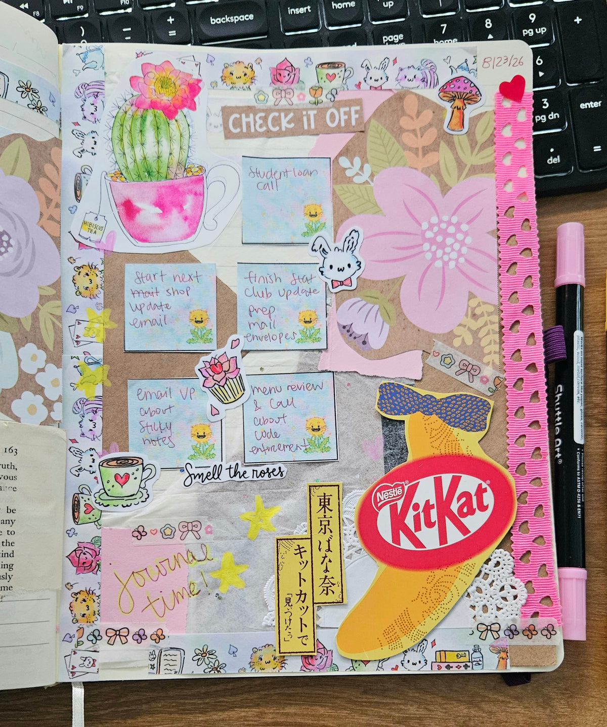 Journaling in Wonderland Vinyl Sticker Sheet (4x6")
