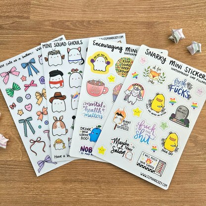 Snarky Mini Stickers Vinyl Sticker Sheet (4x6")