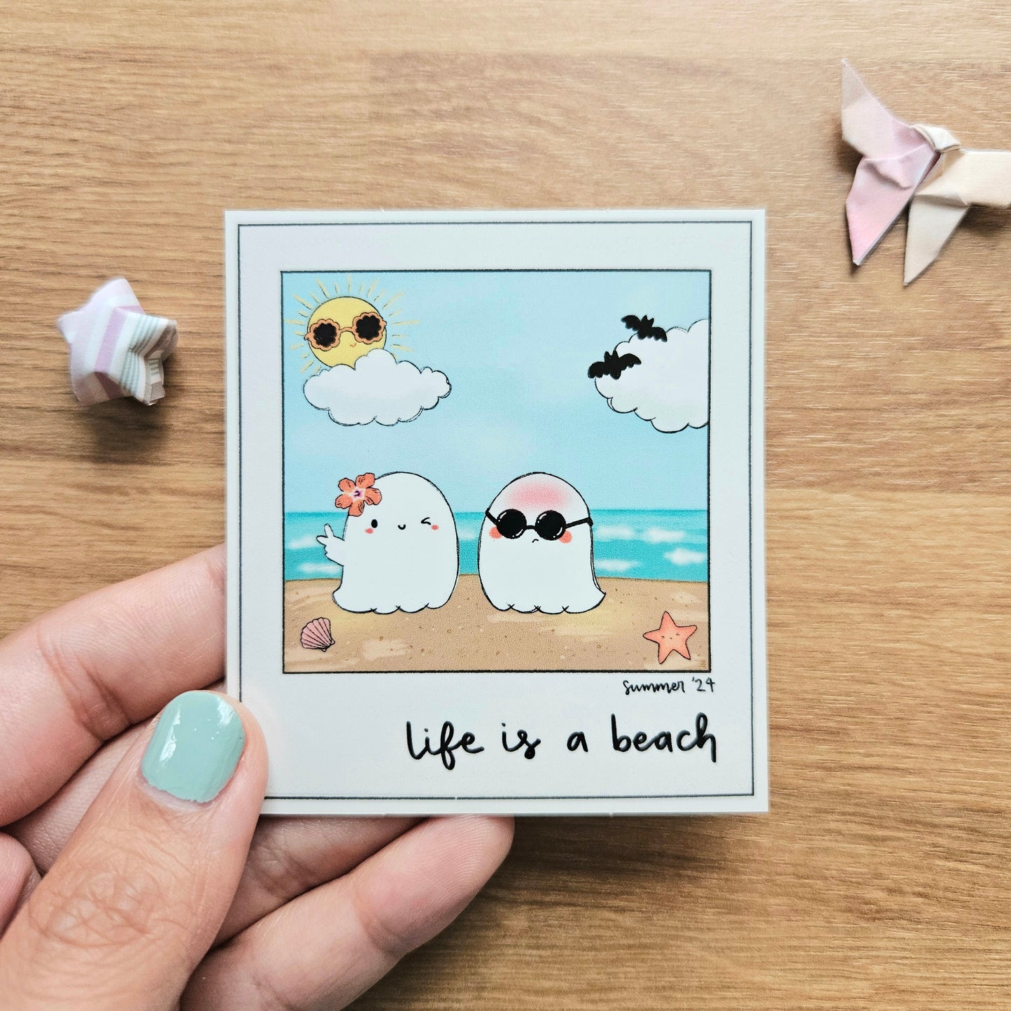 Life is a Beach Clear Vinyl Sticker