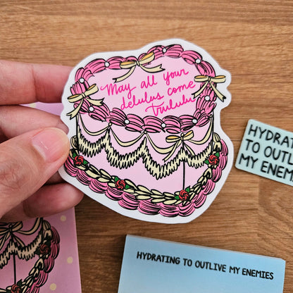 May All Your Delulus Come Trululu Vinyl Sticker