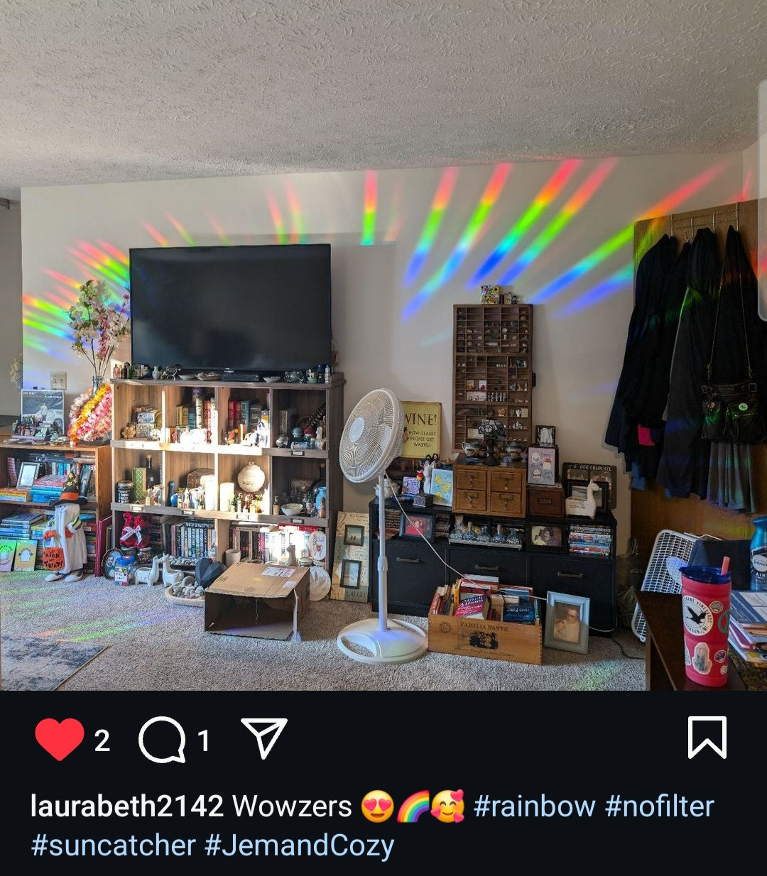 Anti Depresso Espresso Rainbow Decal Suncatcher