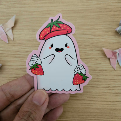 Strawberries and Scream Vinyl Sticker