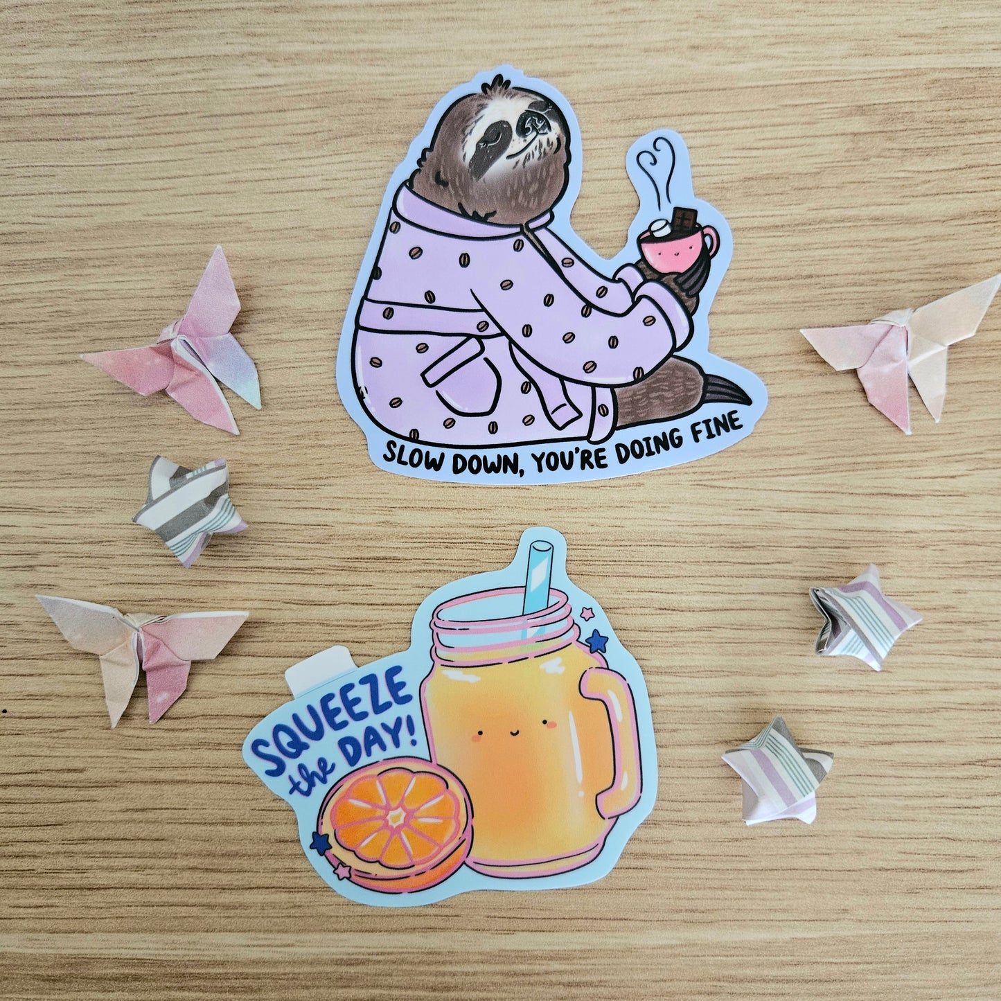 Squeeze the Day Orange Juice Vinyl Sticker