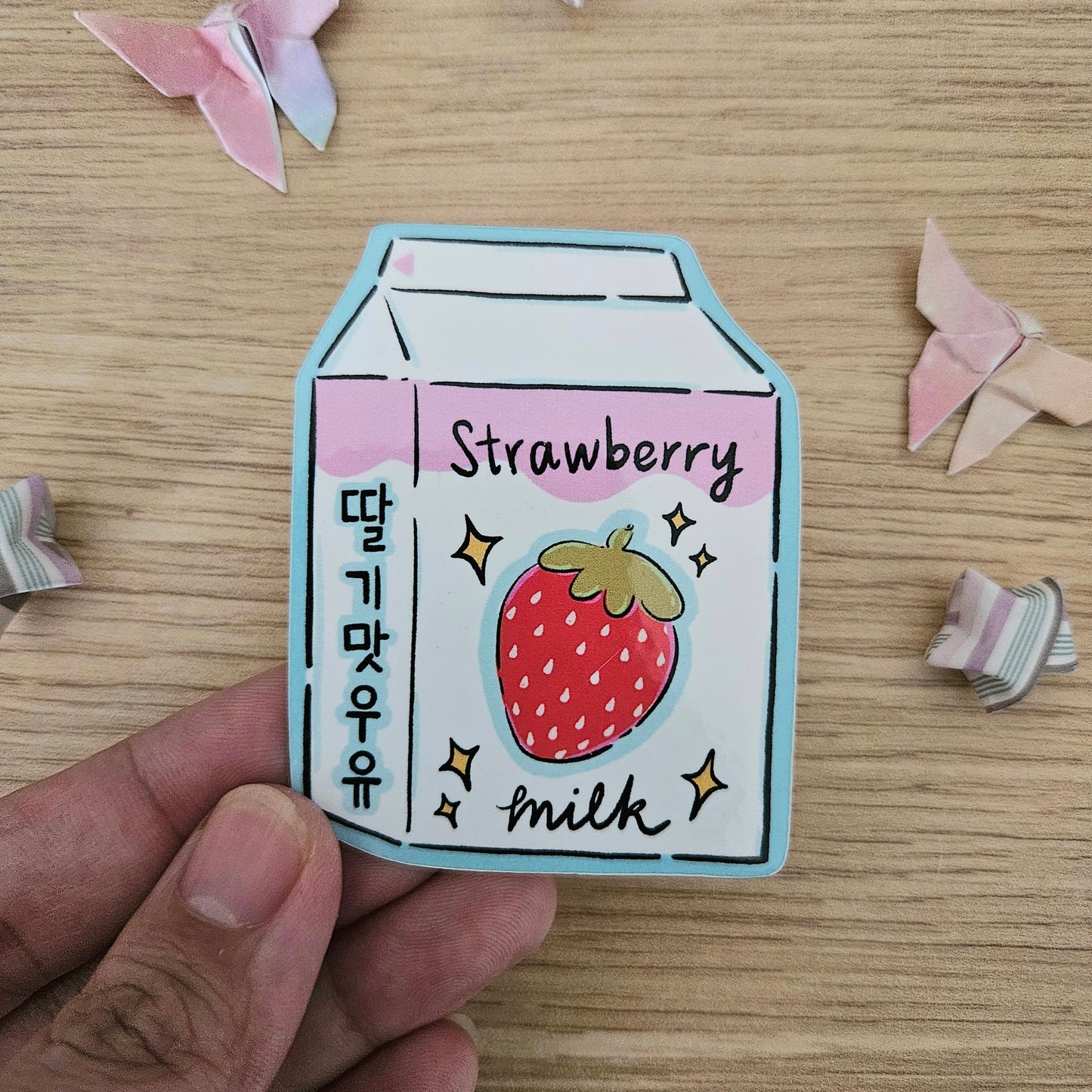 Strawberry Milk Vinyl Sticker (Freebie sticker for September orders)
