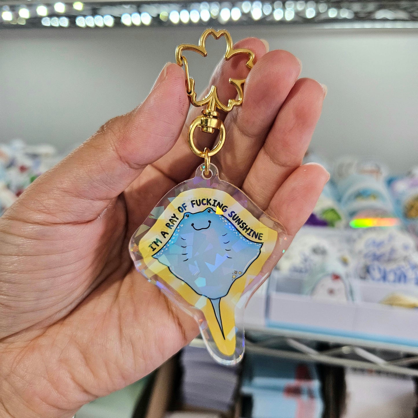 I'm a Ray of Fucking Sunshine Keychain