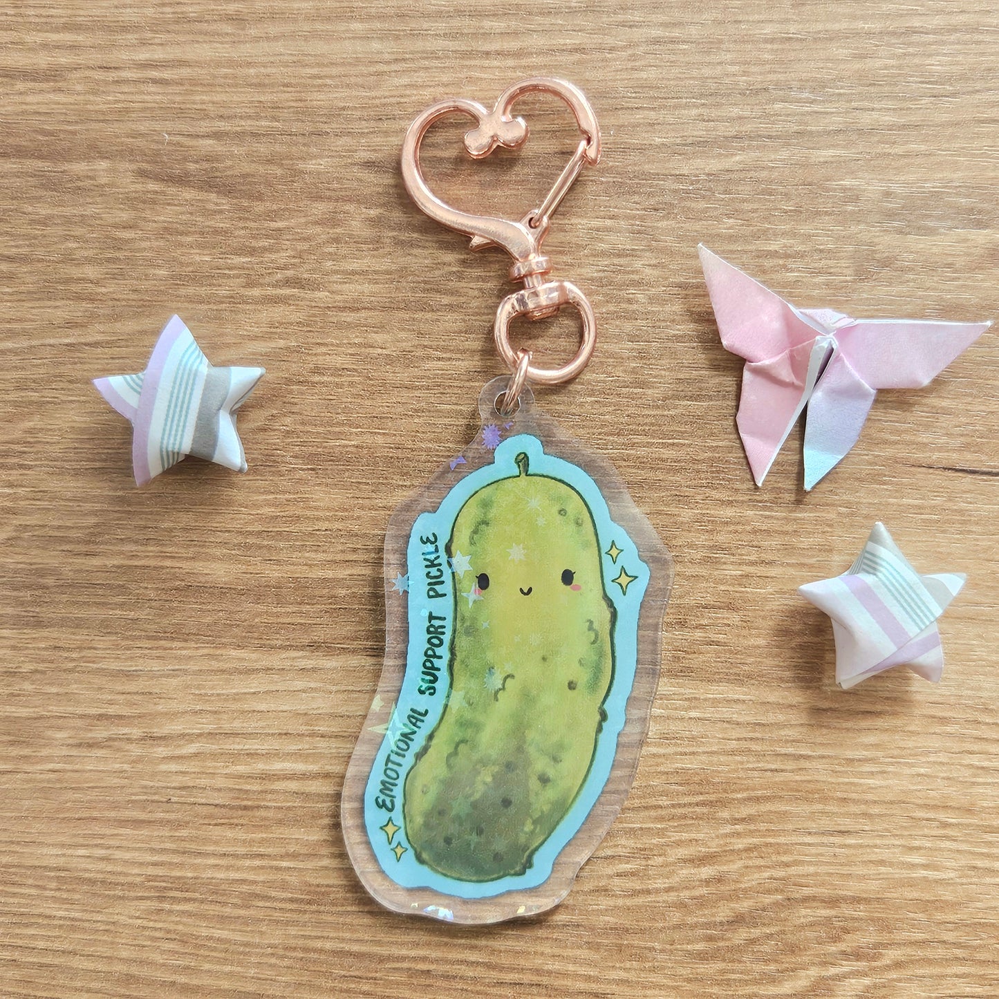 Emotional Support Pickle Keychain