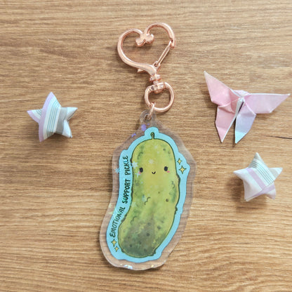Emotional Support Pickle Keychain