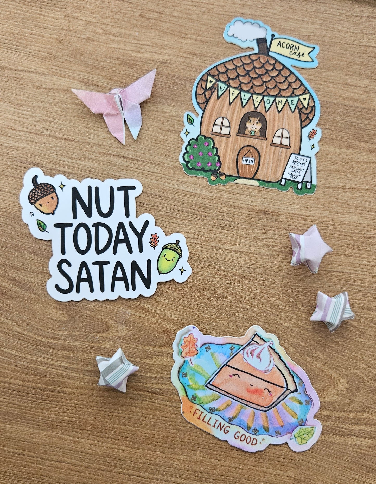 Nut Today Satan Acorns Vinyl Sticker