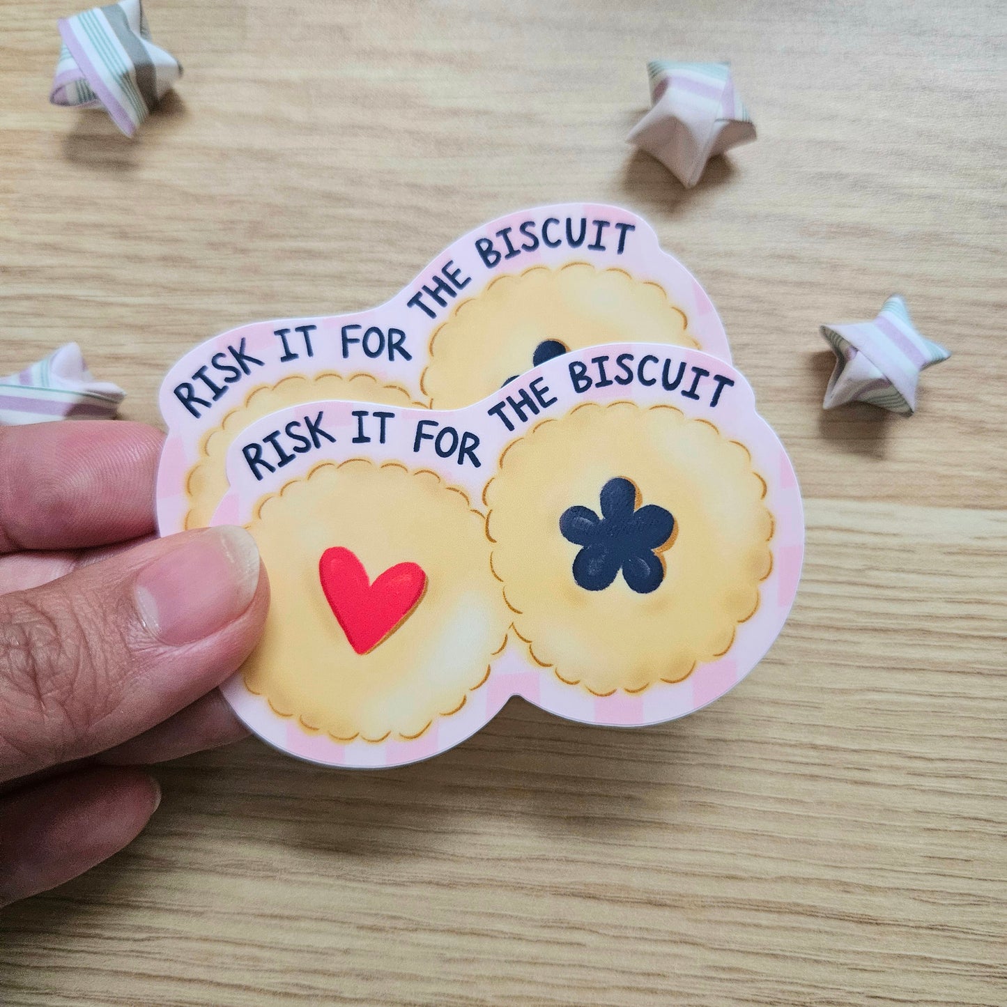 Risk It For the Biscuit Shortbread Cookie Vinyl Sticker