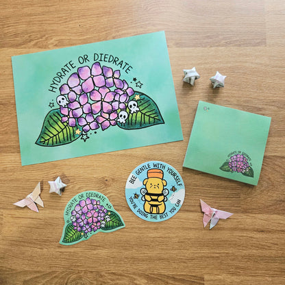 Hydrate or Diedrate Hydrangea Vinyl Sticker