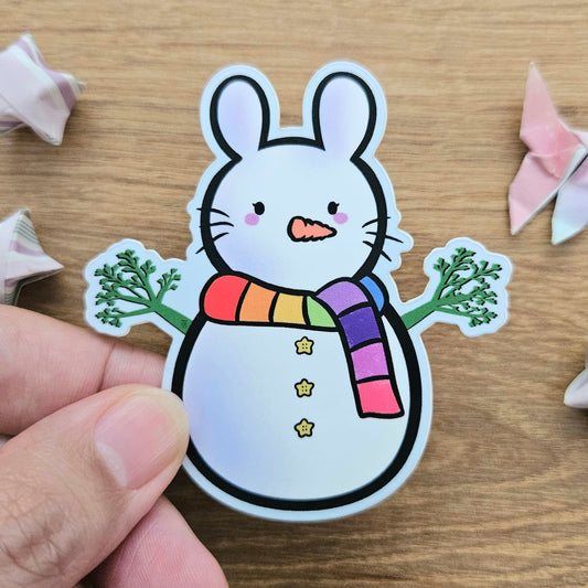 Snow Bunny Vinyl Sticker (January freebie sticker of the month)