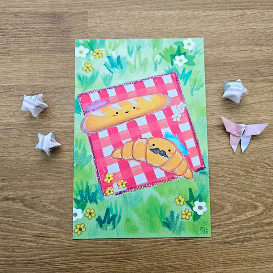 Loaf Around With Me Post Card Art Print(4x6")