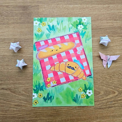 Loaf Around With Me Post Card Art Print(4x6")