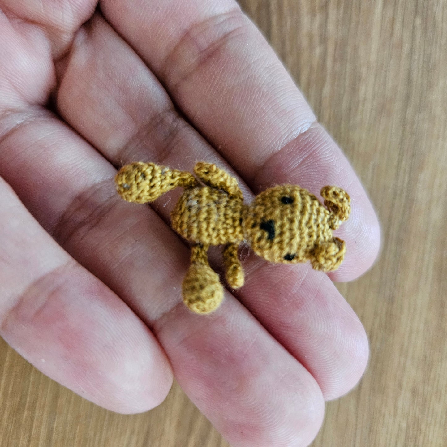 Imperfect Micro Crochet Teddy Bear and Strawberry