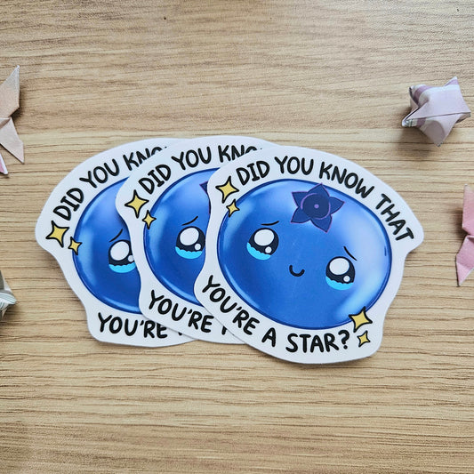 Did You Know That You're a Star? Blueberry Vinyl Sticker