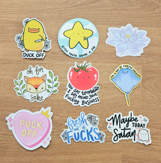 Snarky Sticker BUNDLE (Set of 9)