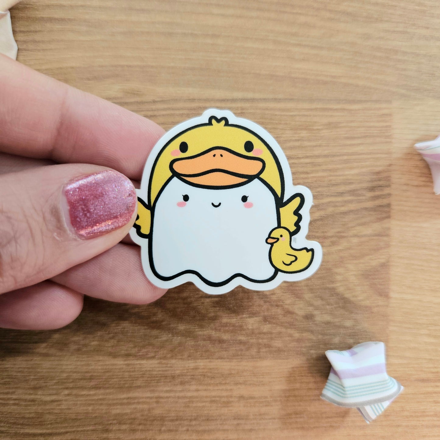 Duckie Ghostie Vinyl Sticker