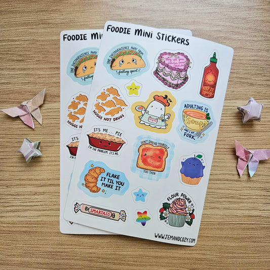 Foodie Vinyl Sticker Sheet (4x6")