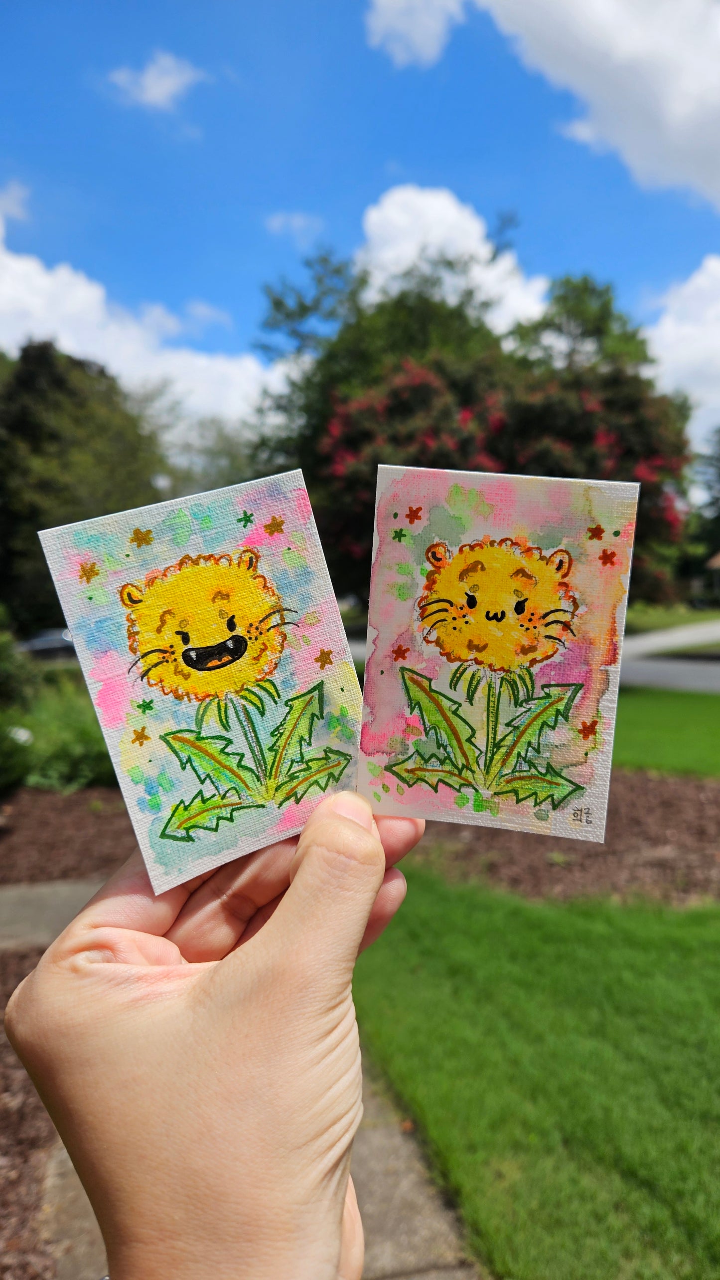 Dandylion Watercolor Original Art | ACEO