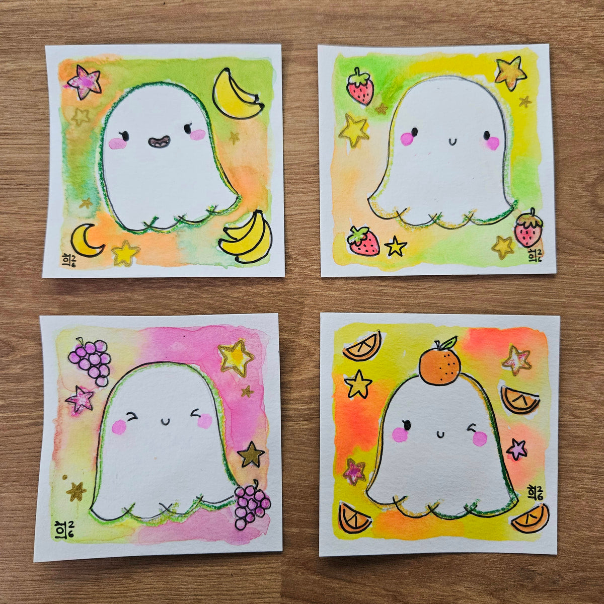 Fruity Ghosts Original Art
