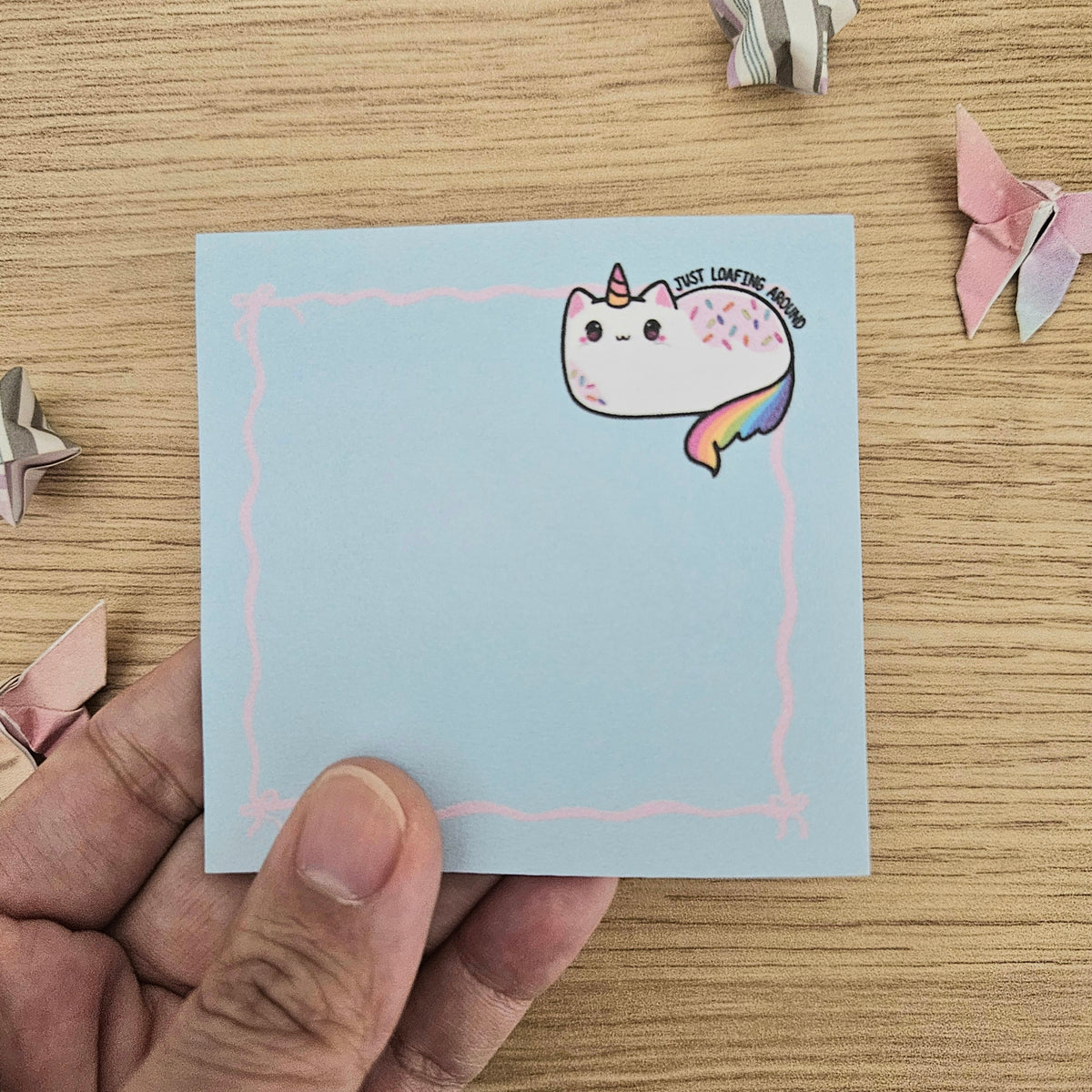 Just Loafing Around Kittycorn Sticky Notes