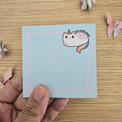 Just Loafing Around Kittycorn Sticky Notes