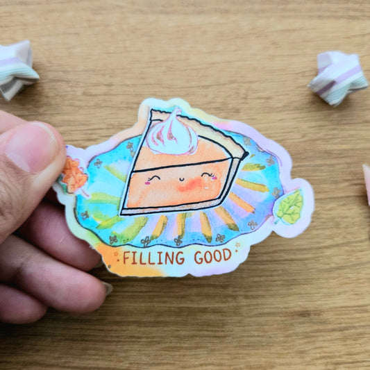 Filling Good Pumpkin Pie Vinyl Sticker