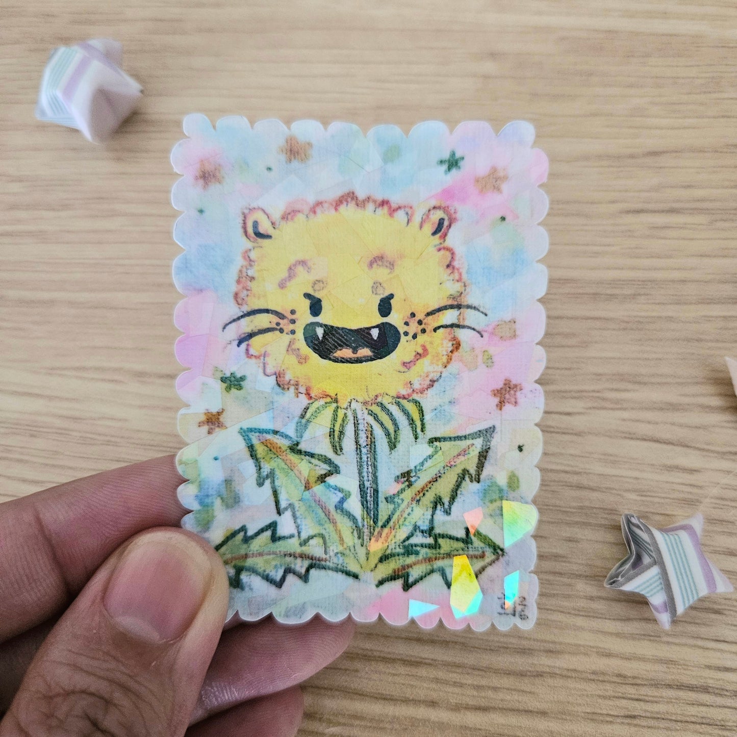 Dandy Lion Vinyl Holographic Sticker