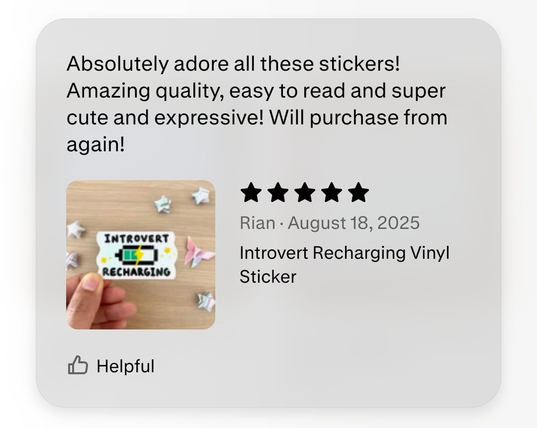 Introvert Recharging Vinyl Sticker