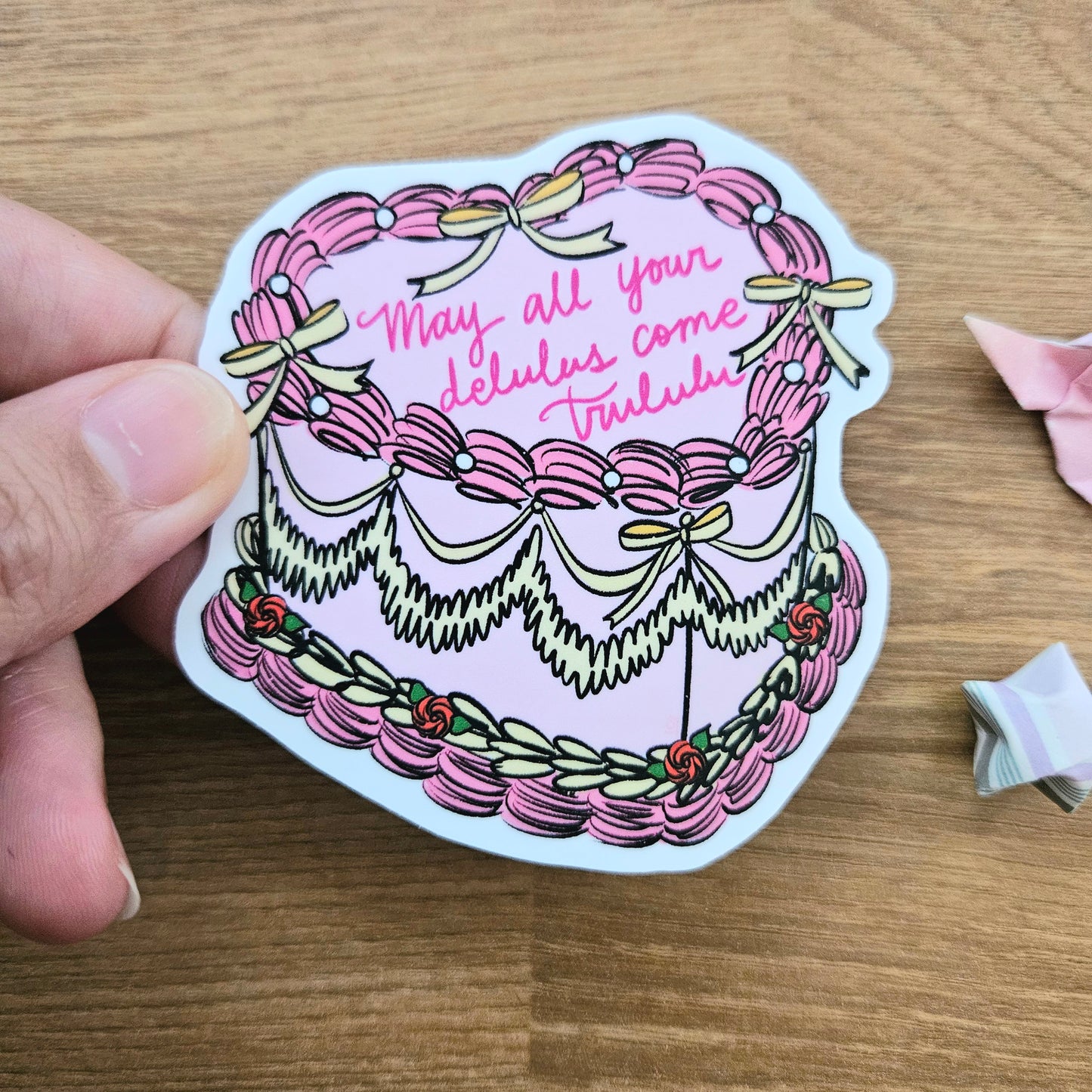 May All Your Delulus Come Trululu Vinyl Sticker
