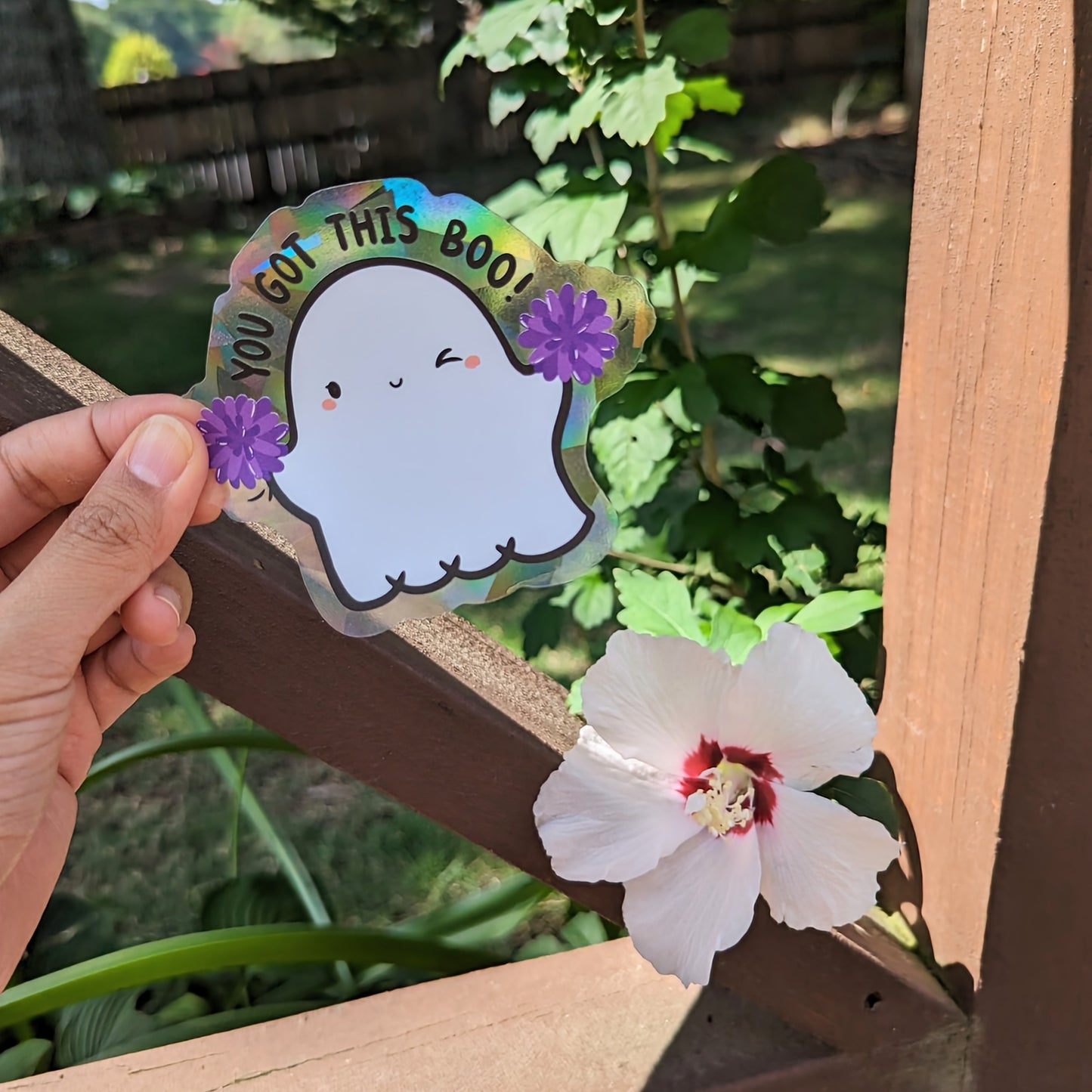 You Got This Boo Rainbow Decal Suncatcher
