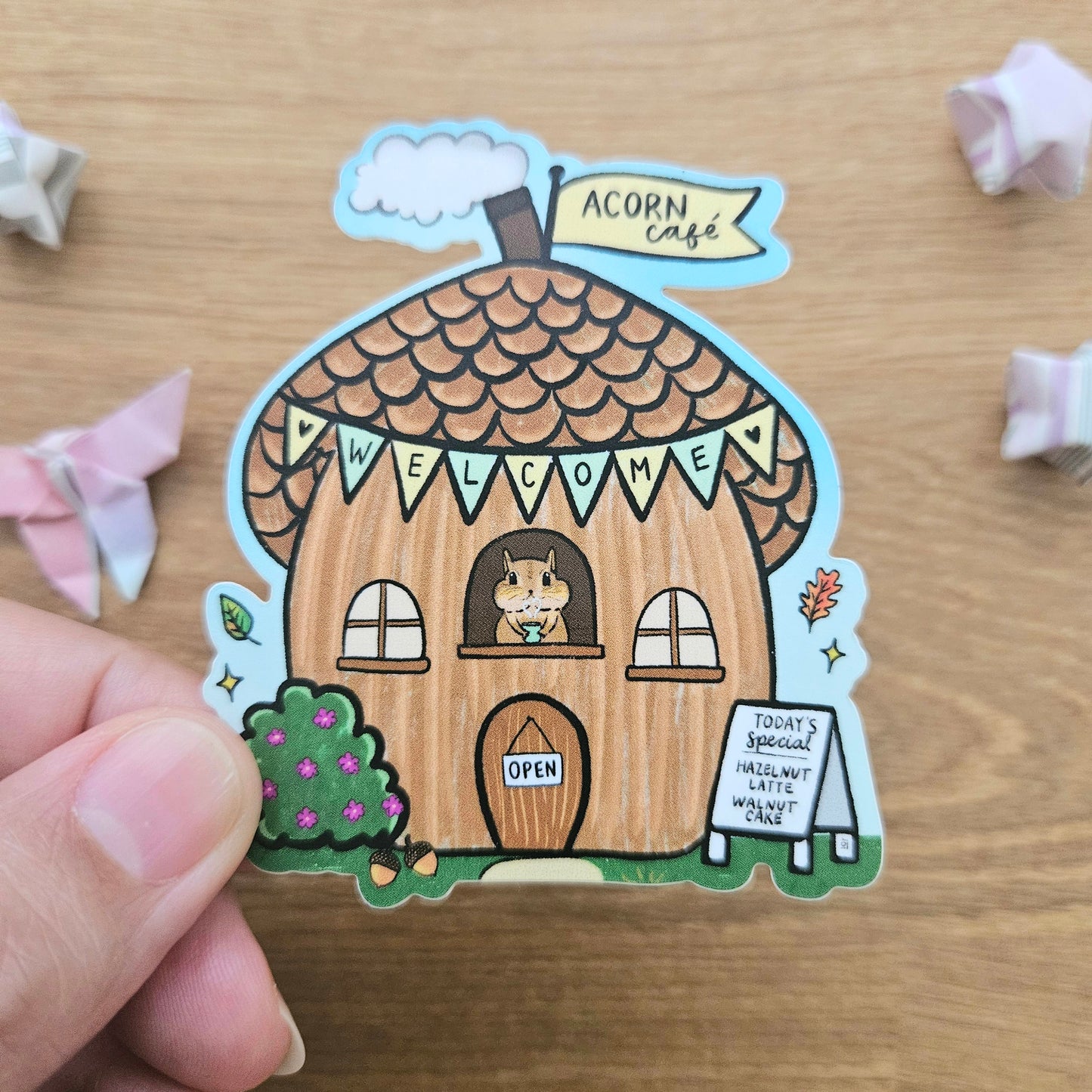 Acorn Café Vinyl Sticker