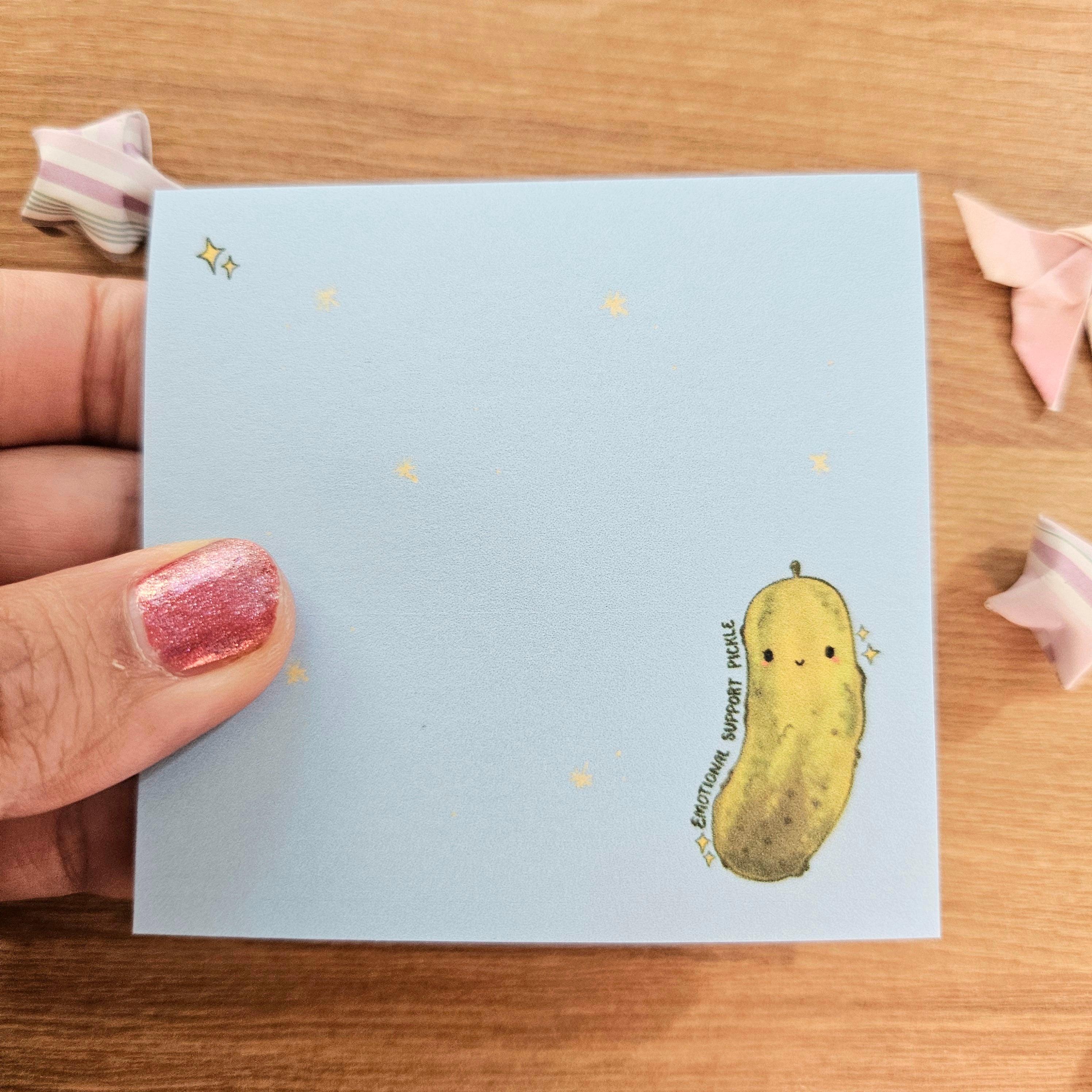 Picky Sticky Note Emotional Support Pickle Sticky Notes – Jem and Cozy