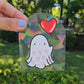 Heart Balloon Ghostie Rainbow Decal Suncatcher