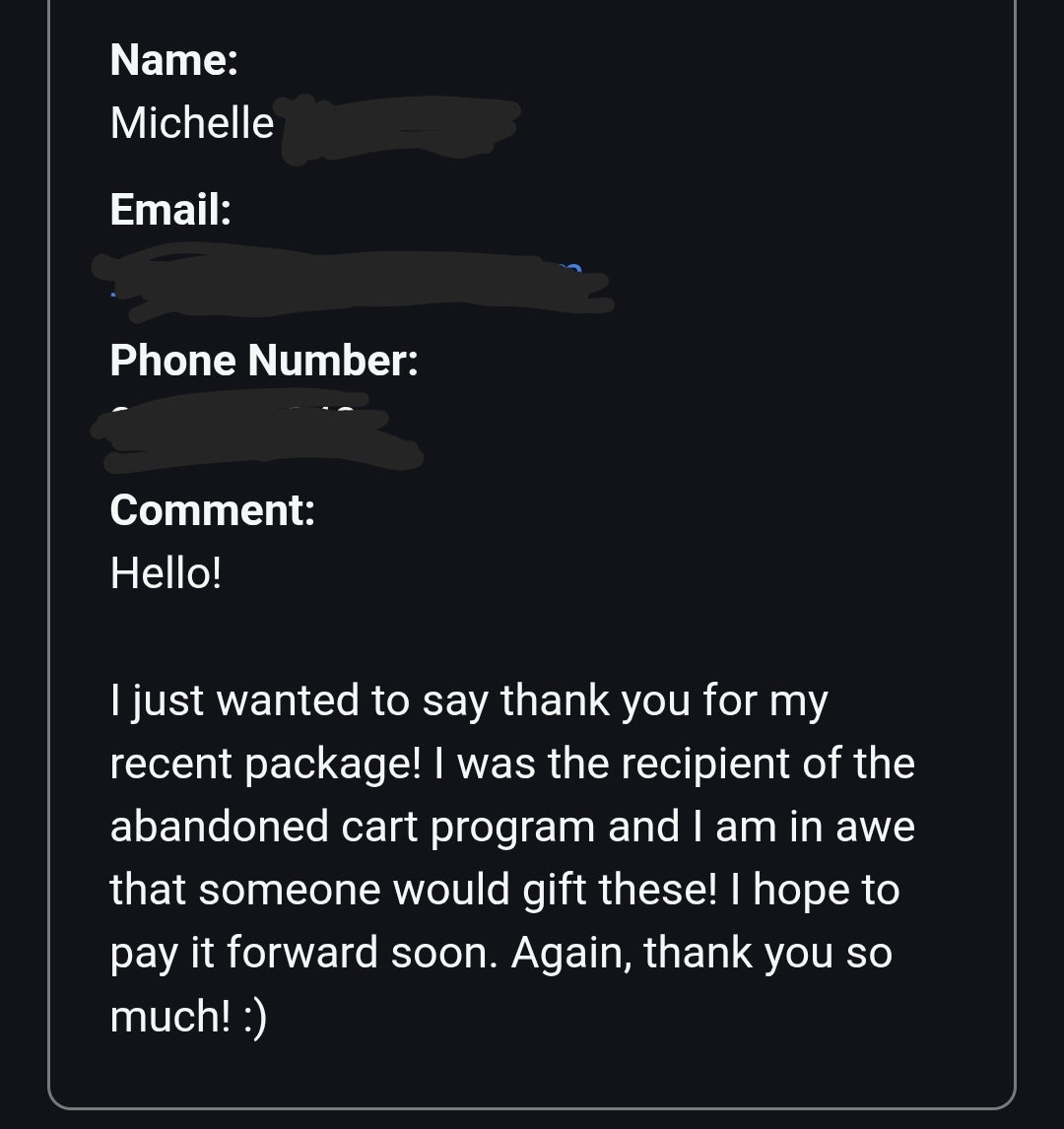 Abandoned Cart Fulfillment - Make Someone's Day