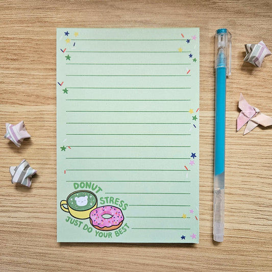 Donut Stress Just Do Your Best Notepad