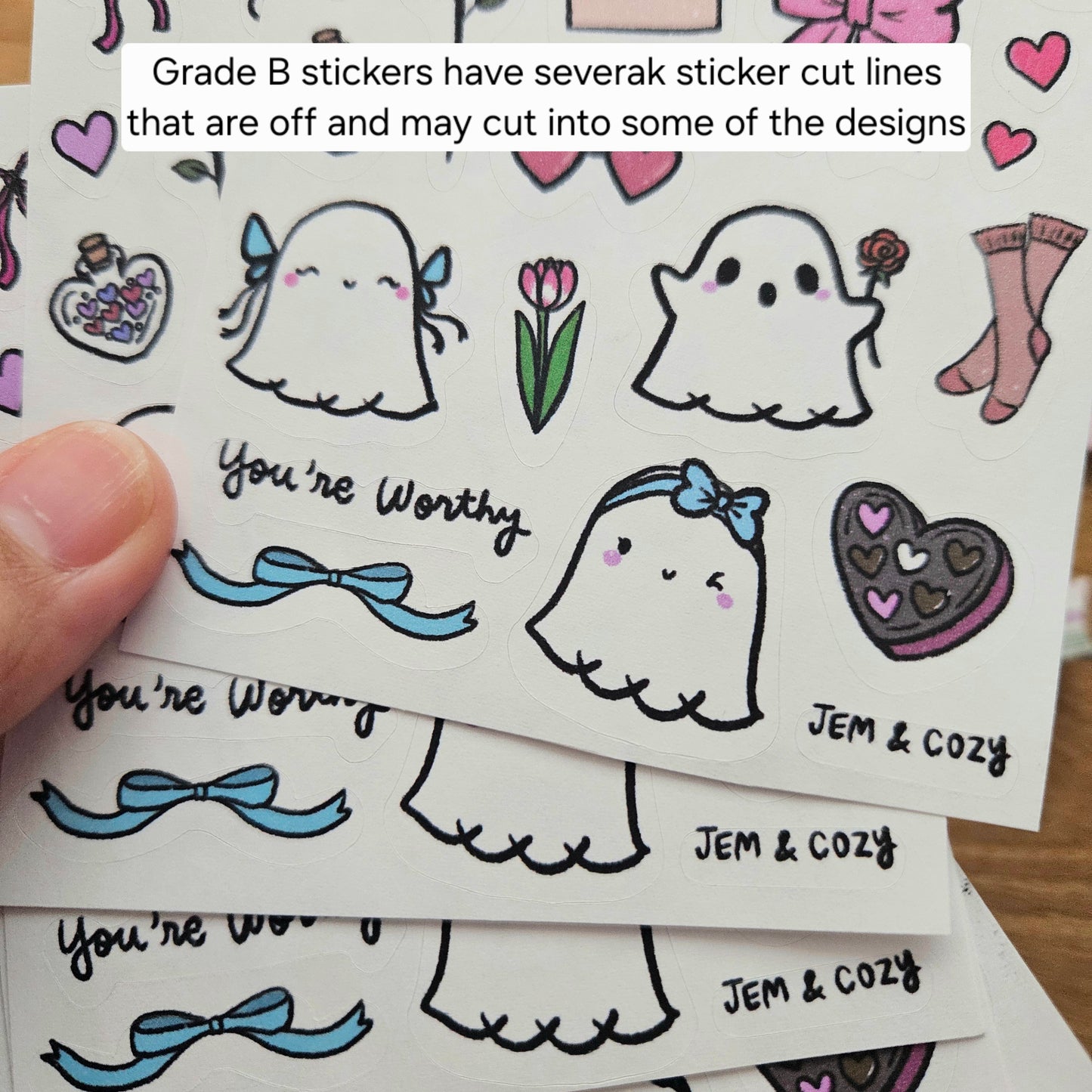 Bowtiful Ghostie Journal Sticker Sheet